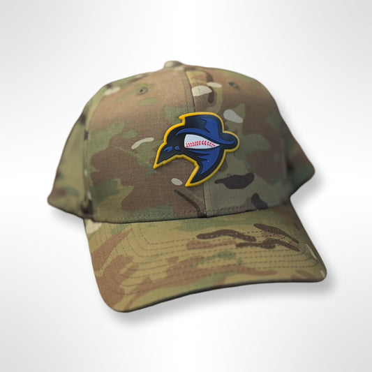 CBC Outlaws Logo - PVC Rubber Logo Port Authority® Flexfit® Multicam Camo Hat